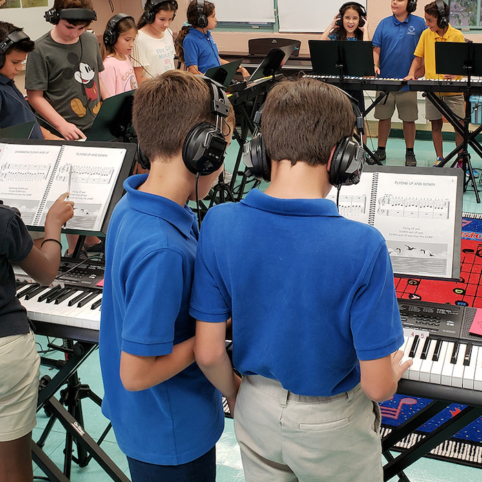 Children Playing Piano